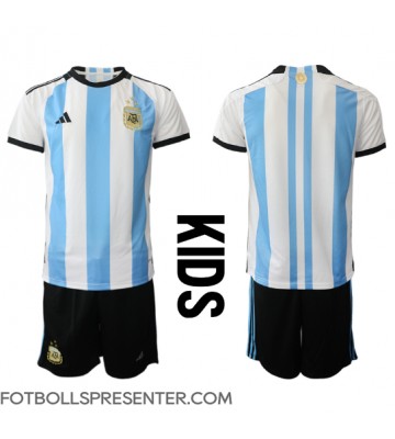 Argentina Hemmatröja Barn VM 2022 Kortärmad (+ korta byxor)